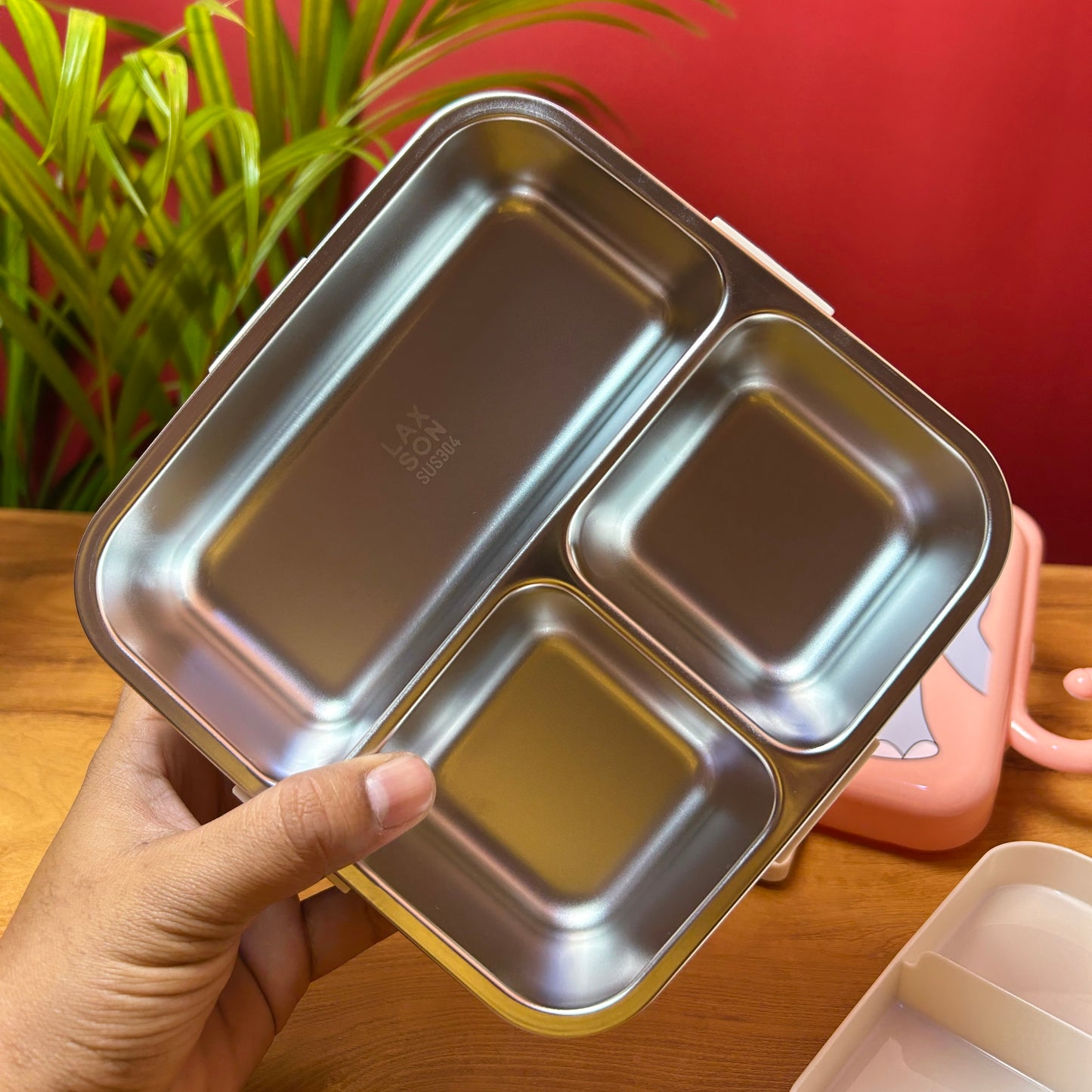 Elephant Double Decker Stainless Steel Lunch Box