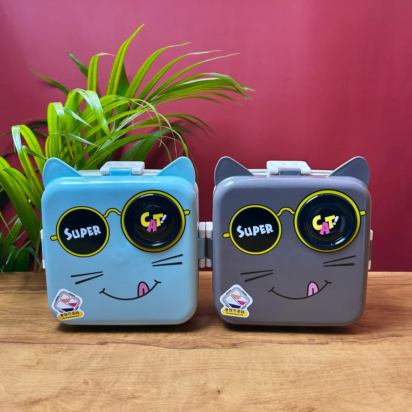 Cat Double Decker Stainless Steel Lunch Box