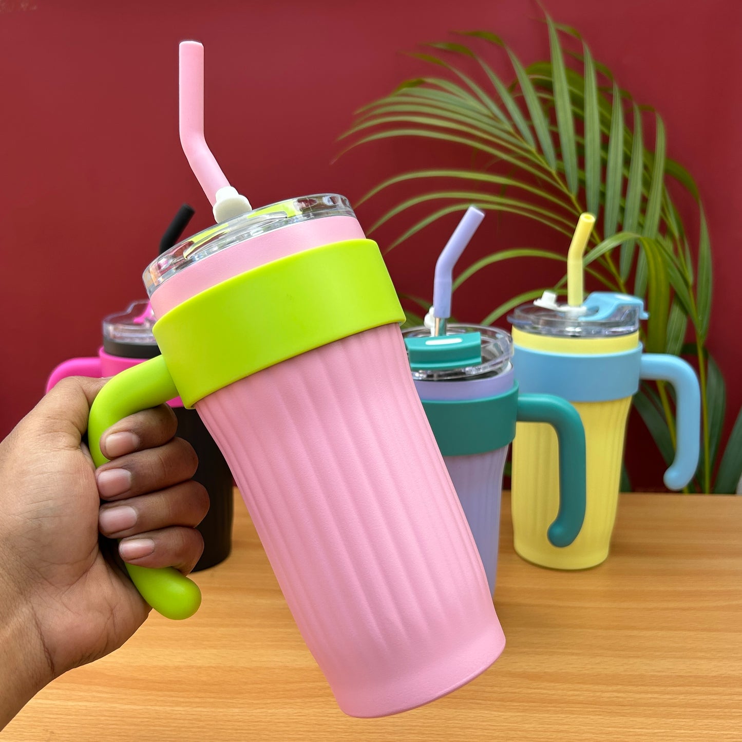 ColourMingle Insulated Tumbler With handle